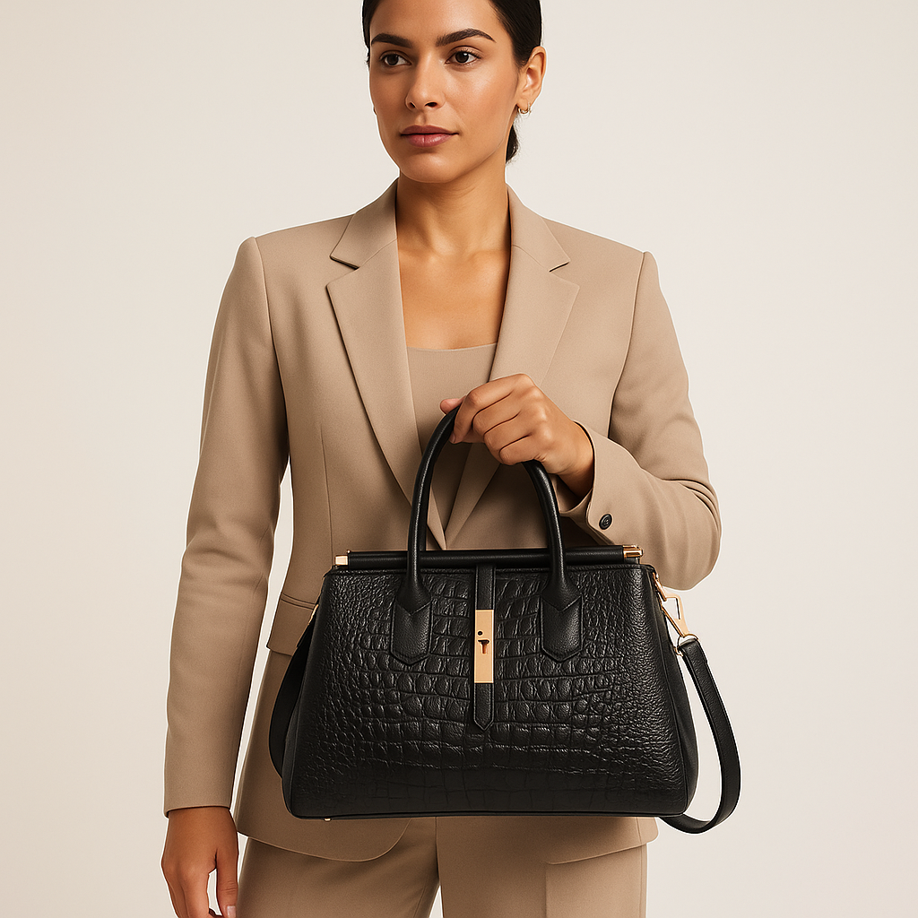 The Clarity Tote – Timeless Elegance in Genuine Leather