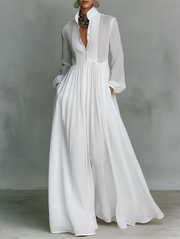 FLORENNE™ | Button-Front Maxi Dress