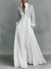 BRIERLY™ | Stand-Collar Maxi Dress