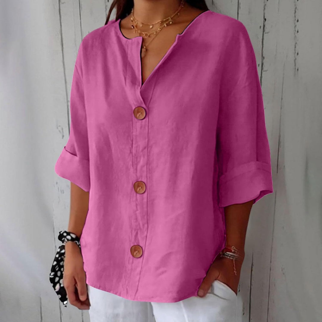 ELENA™ | Button-Front Blouse