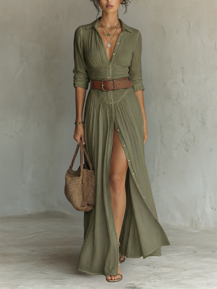 OLIVIA™ | Linen Maxi Dress
