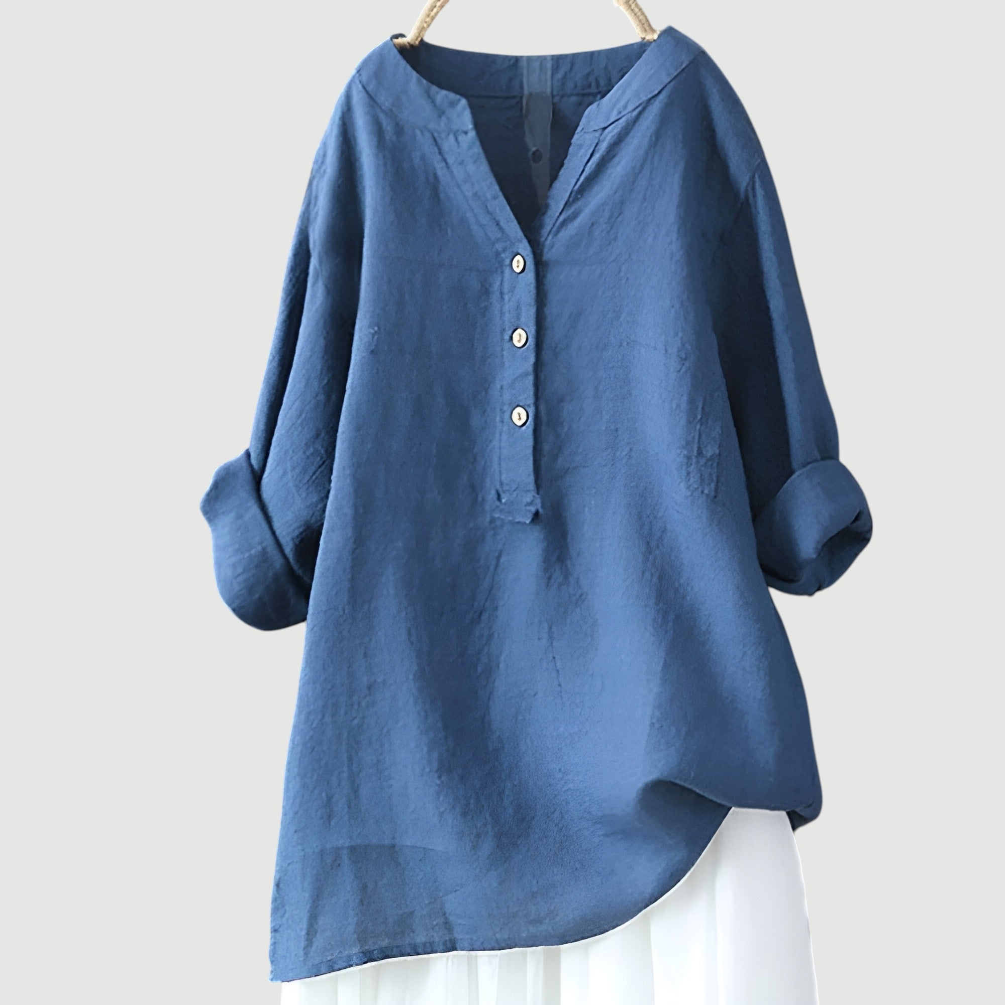 MARJORIE™ | Linen Button Blouse