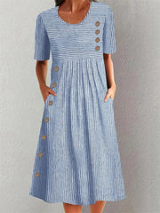 ROSALIND™ | Striped Midi Dress