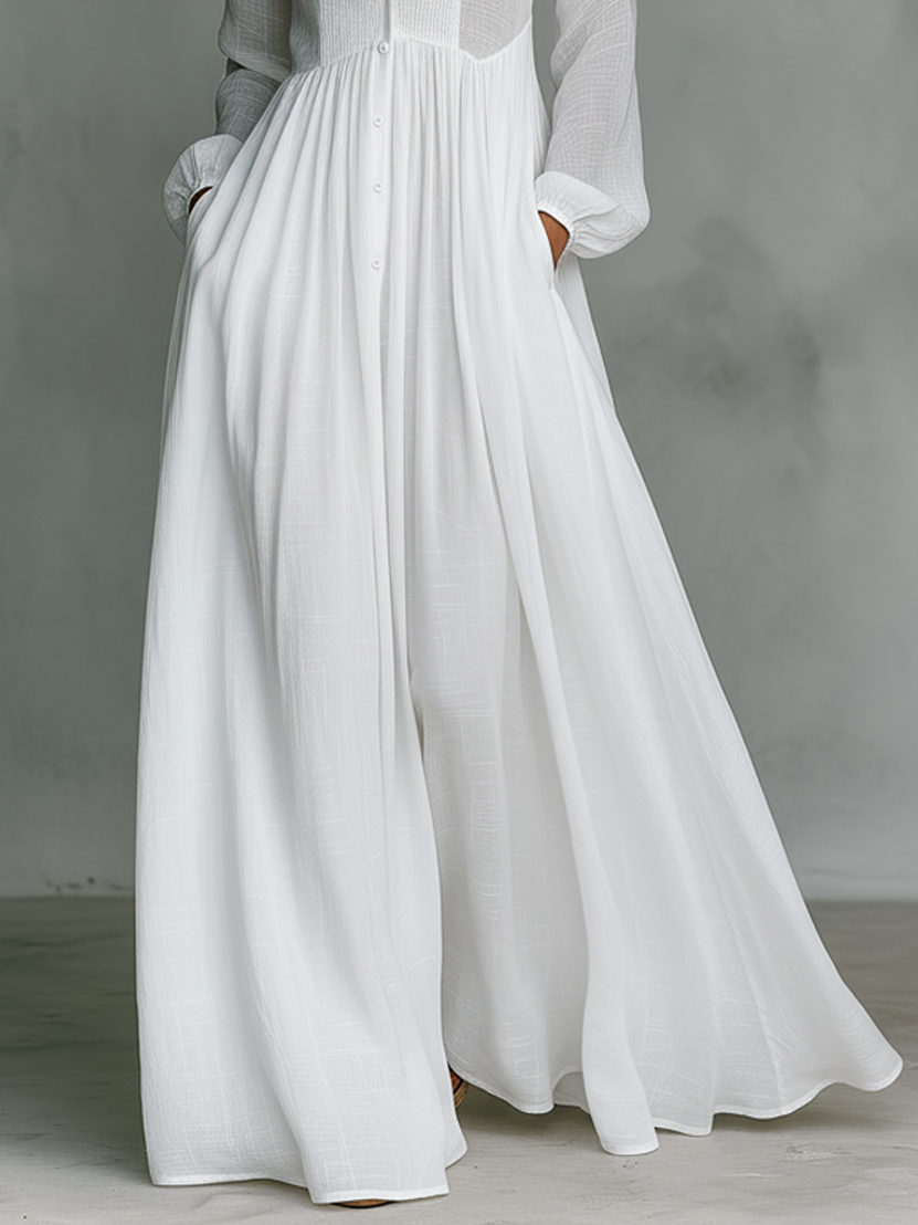 BRIERLY™ | Stand-Collar Maxi Dress