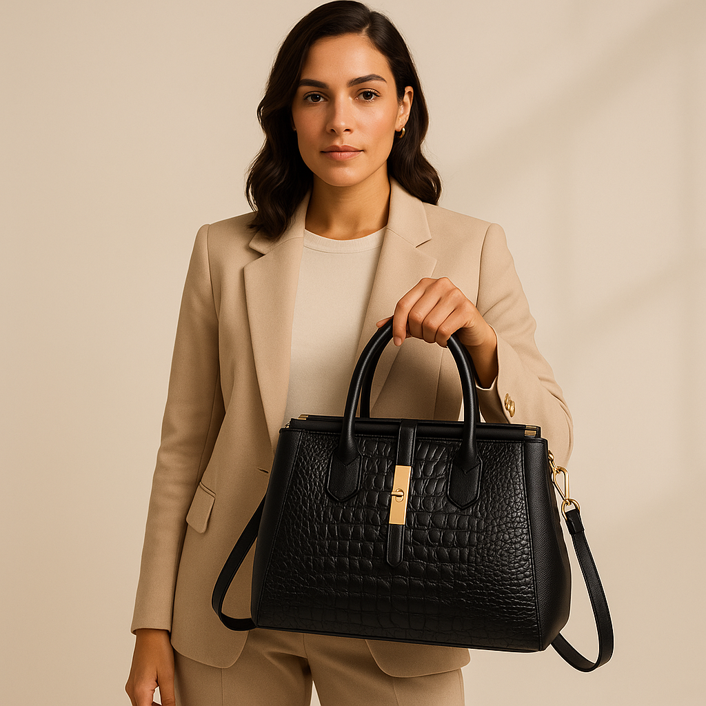 The Clarity Tote – Timeless Elegance in Genuine Leather
