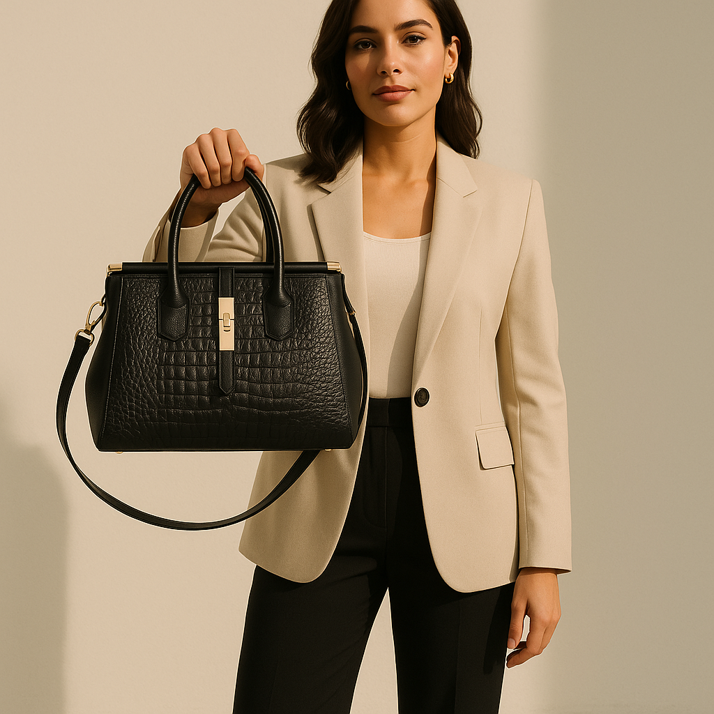 The Clarity Tote – Timeless Elegance in Genuine Leather