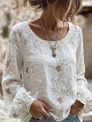CARLA™ | Embroidered Cotton Blouse