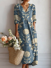 KAREN™ | Botanical Print Maxi Dress